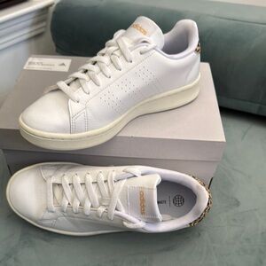 Adidas Women's White with Cheetah Sneakers